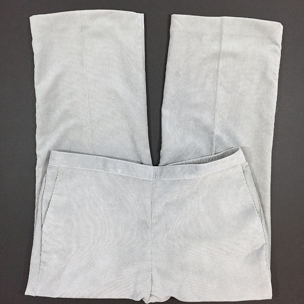 Alfred Dunner Glacier Lake Corduroy Pull On Pants Size 18 Gray Back Elastic